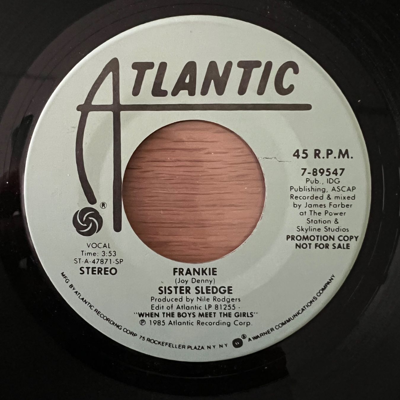 Dischi in vinile: Sister Sledge - Frankie / US-Promo 1985 – Usato da Gais venduto da soundcave57