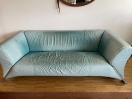 Rolf Benz Ledersofa petrol