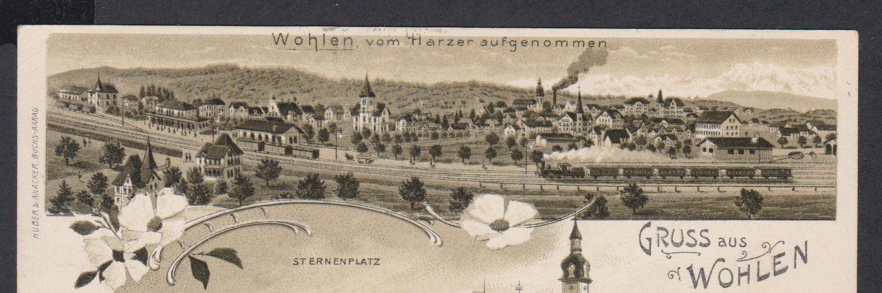 Ansichtskarten: Wohlen  AG   :   Litho Ansichtskarte gest. 16.8.1902 – Gebraucht aus Vitznau von Ropaku 1