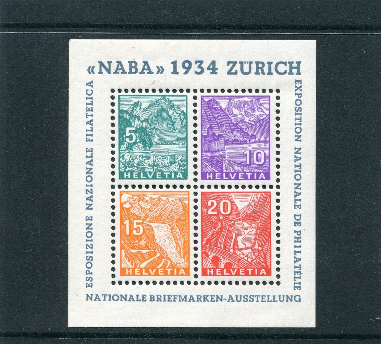 Tous les timbres: 1934 NABA Block postfrisch – D'occasion à Winterthur par Kyoung