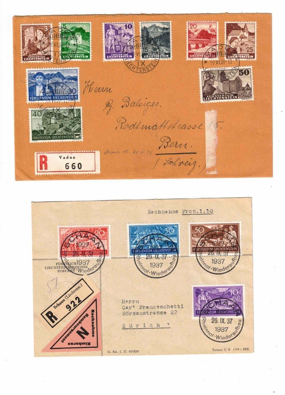 Alle Briefmarken: Vier tolle R - Briefe !! Anschauen !! – Gebraucht aus Bibern SH von Heinibuehrer