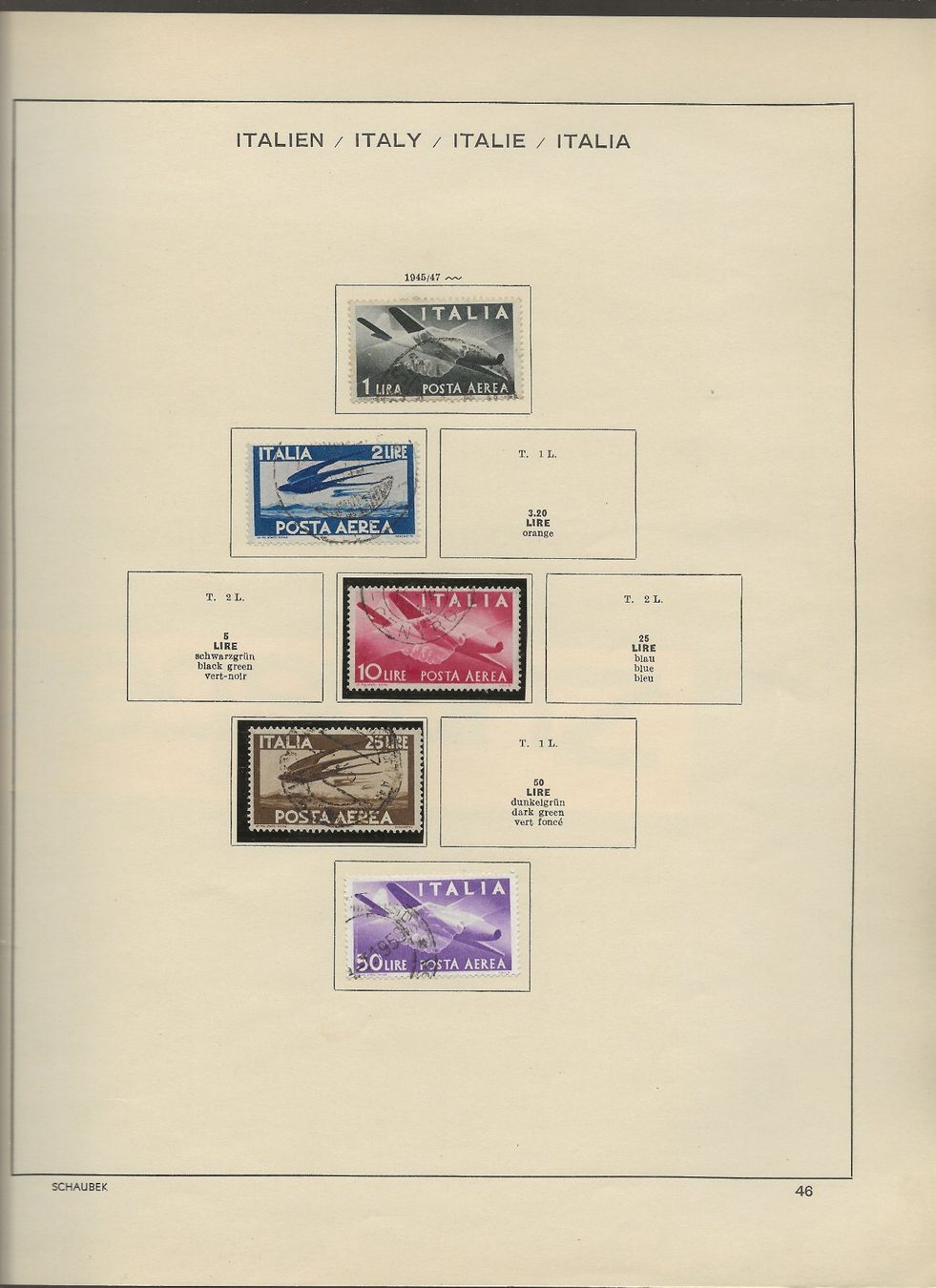 Alle Briefmarken: Marken Italien 1938 bis 1947 – Gebraucht aus Au ZH von xelagreb01 7