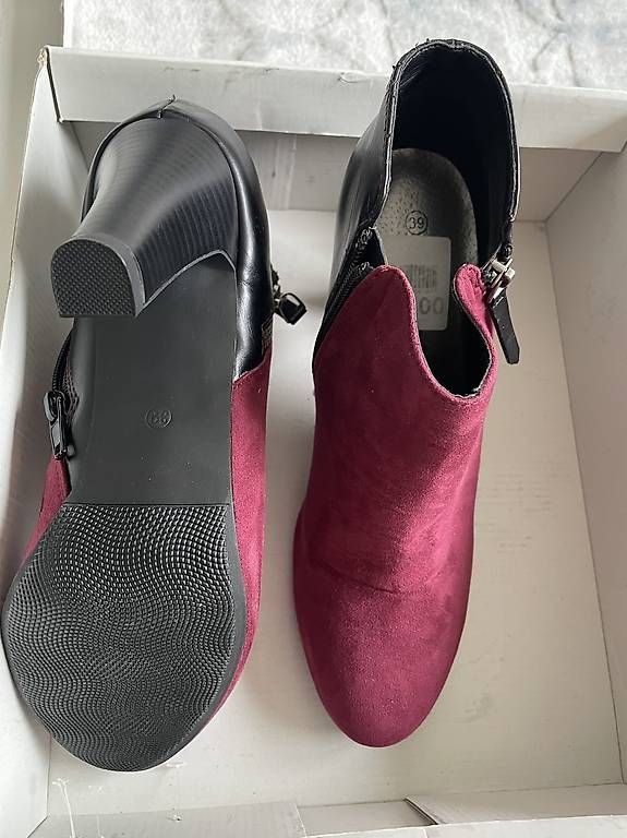 Scarpe da donna: Neu Ankle Boots in Bordeaux – Nuovo (secondo la descrizione) da Basel venduto da gou_7hp