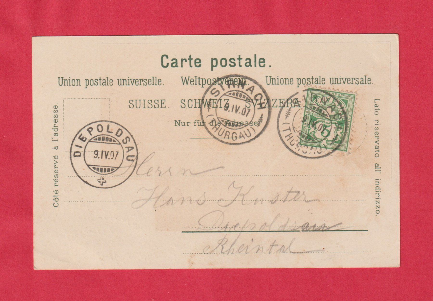 Cartoline postali: Gruss aus Fischingen 3-Bild Farb-Litho – Usato da Zürich venduto da Gill46 1