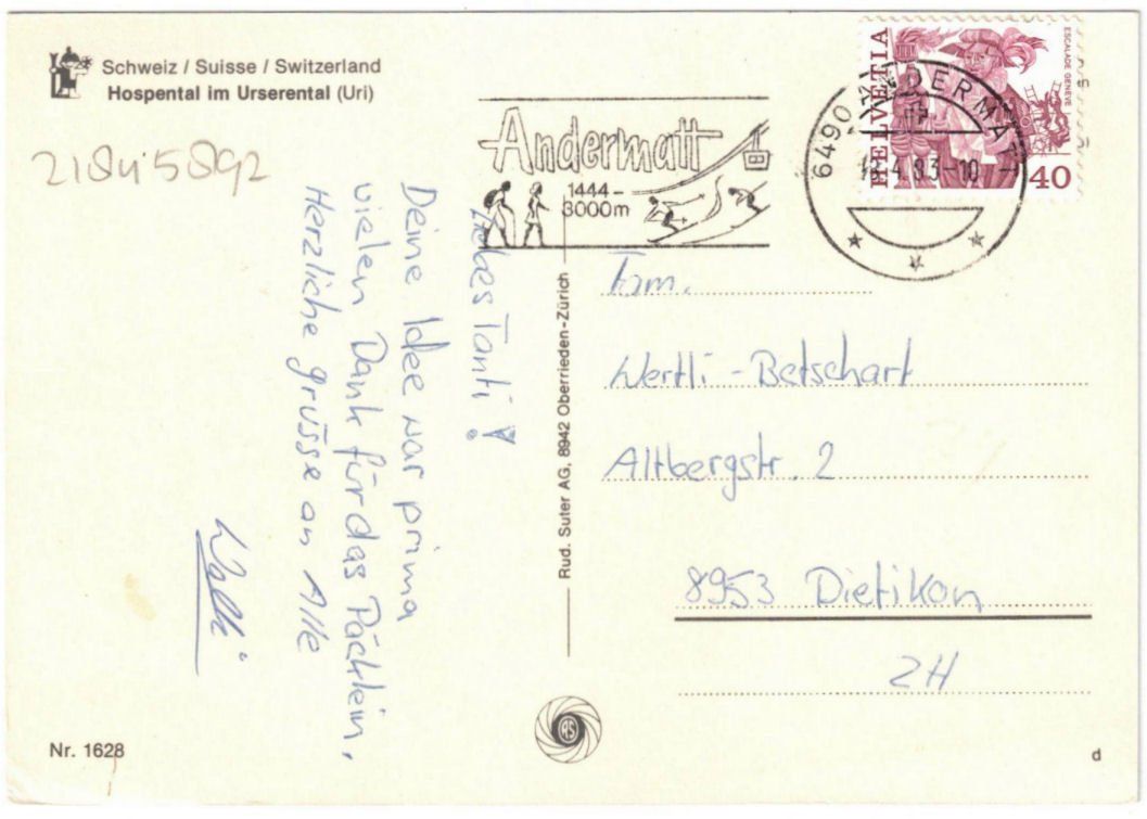 Cartes postales: Hospental - 5 Bild AK – D'occasion à Binningen par Mountainrider 1