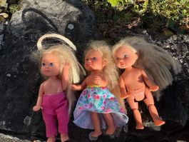 3 süsse Kleine Puppen,  Vintage,
