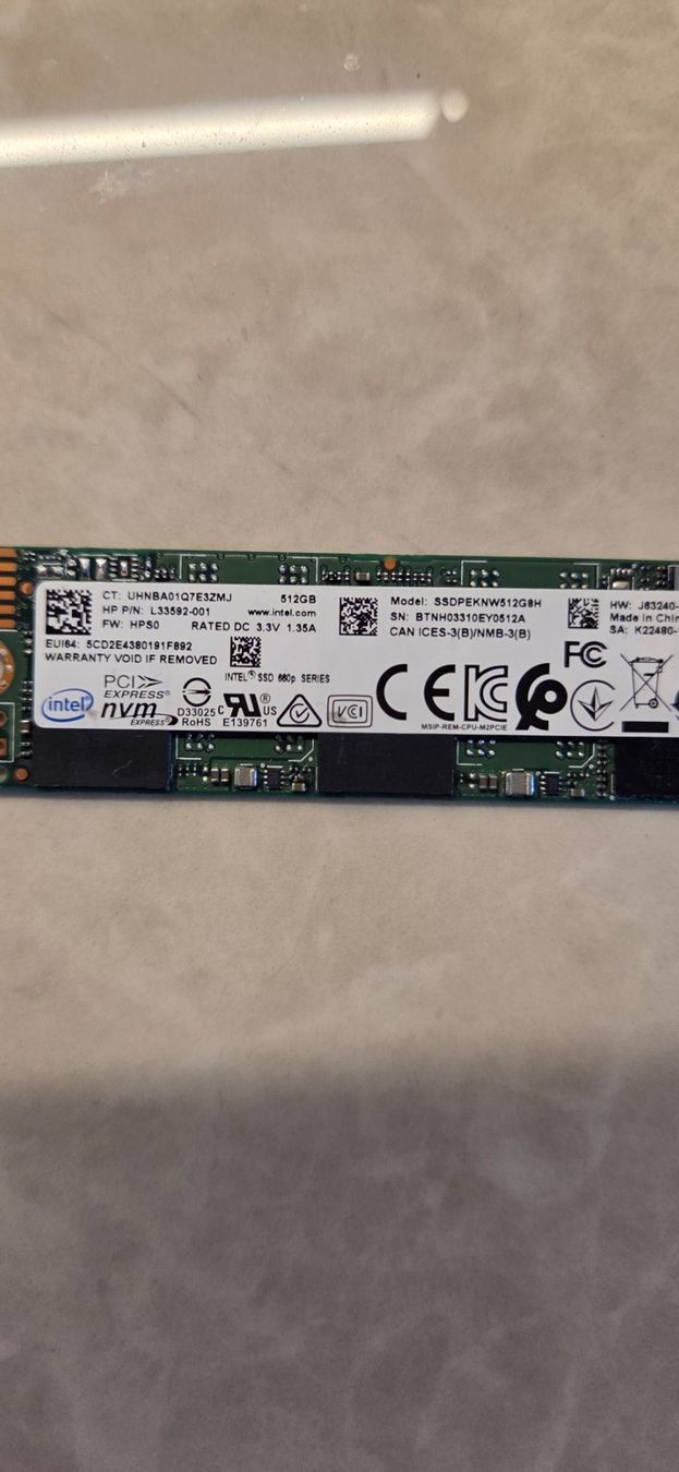Intel Disques durs: Intel 512GB SSD NVMe – D'occasion à Zihlschlacht par vogelgrip 1