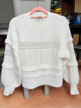 Sézane Pullover Bluse Wolle Gr. S-M 36-38