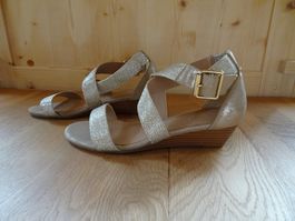 Gold-Silber glänzende Sandalette City Line Gr. 36 - 260287