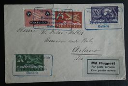 1925 spezieller Flugpost Brief nach Astano TI