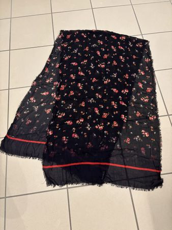 Magnifique foulard Marc Cain à fleurs, parfait pour l'été