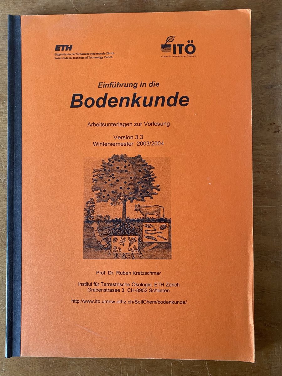Libri: ETH Bodenkunde Skript Version 2003/04 – Usato da Zürich venduto da WWehrle