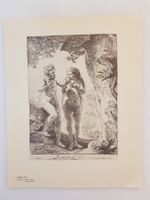 Rembrandt –"Adam en Eva"(1638) Faksimile Kunstdruck 33 x 26