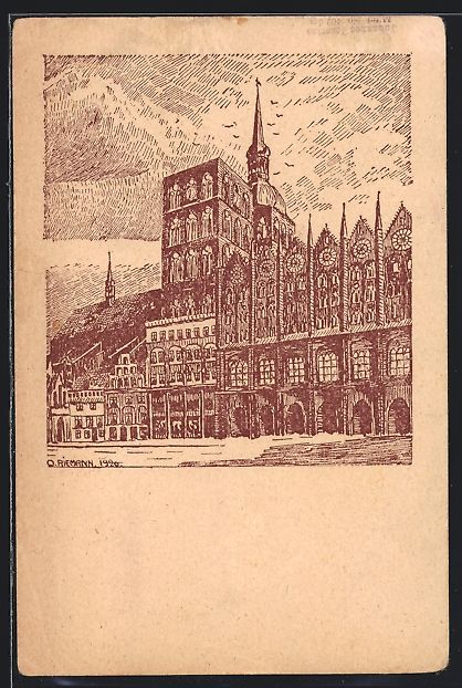 Cancelleria postale: Stralsund, Nedderdütsch Woch 1923, Ansi – Usato da Berlin venduto da bartko-reher