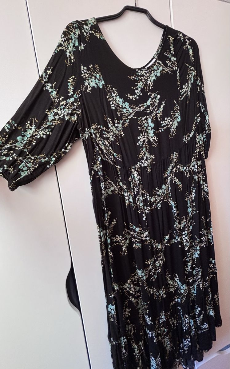 C&A Vestiti: Maxikleid 48/50 schwarz/mint => Ab 14.- – Usato da Basel venduto da Seele7