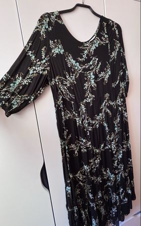 Maxikleid 48/50 schwarz/mint => Ab 14.-