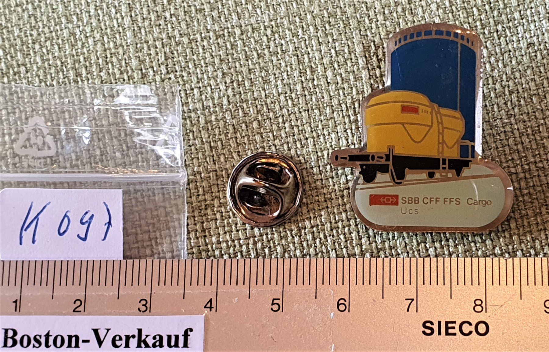 SBB/CFF/FFS Plaketten & Abzeichen: K097 - SBB CFF FFS Cargo Ucs – Gebraucht aus Reinach BL von Boston-Verkauf 1