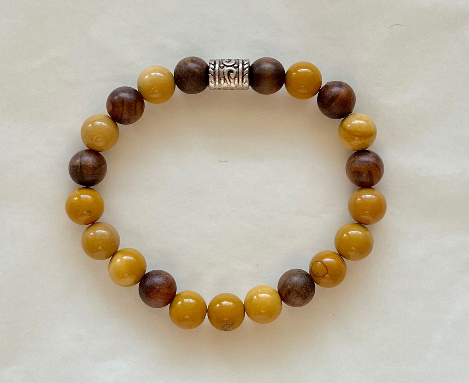 Bracciali & Braccialetti: Bracelet en jaspe mokaïte – Nuovo (secondo la descrizione) da Le Crêt-p-Semsales venduto da staglione69