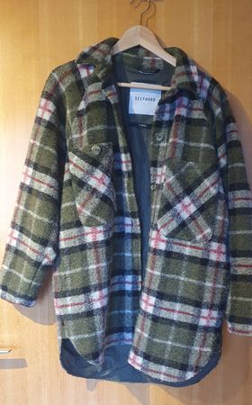 SELFHOOD Oversizejacke XS, kariert, Übergangsjacke