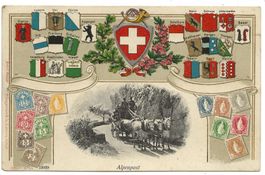 Alpenpost ob Innertkirchen (BE) Grimselstrasse  Präge-Druck