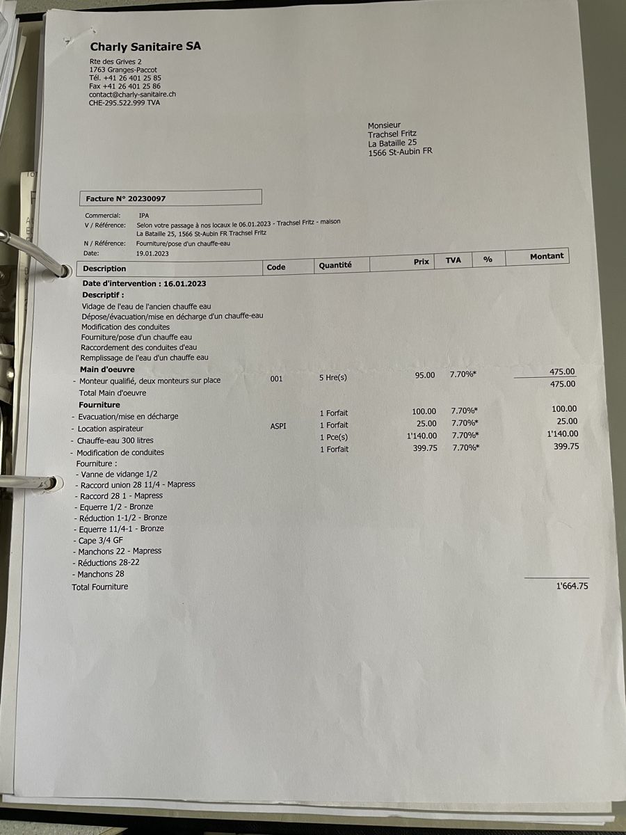 Sanitari: Boiler à eau Atlantic 300 lit – Nuovo (secondo la descrizione) da St-Aubin FR venduto da Centaure 2