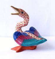 Alter Schwan Herend Porzellan Fischschuppenmuster Tierfigur