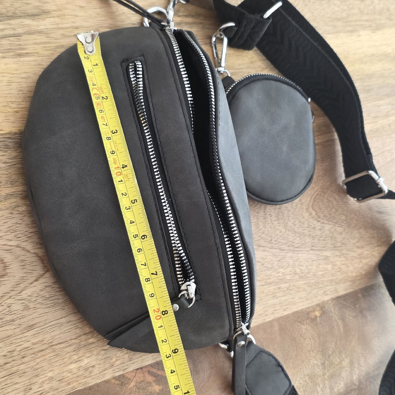 Borse da donna: Bauchtasche mit Münz-Täschli, anthrazit, Kunstleder, neu – Nuovo (secondo la descrizione) da Rheinsulz venduto da Gilea 7
