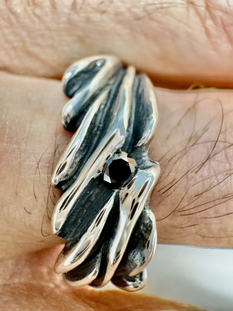 Ringe: Echter schwarzer Natur-Diamant - Silberring – Neu und originalverpackt aus Jona von Herzschmiede 8