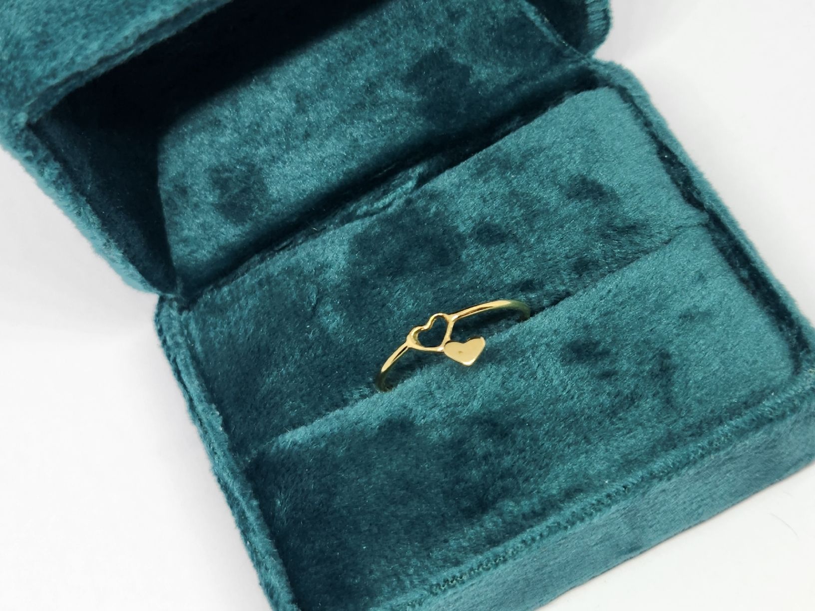 Anelli: Goldiger Herz-Ring, Grösse 52, perfektes Geschenk! – Usato da St. Gallen venduto da GIULESGG 1