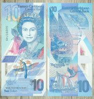 Eastern Caribbean 10 Dollars Polymer UNC _6