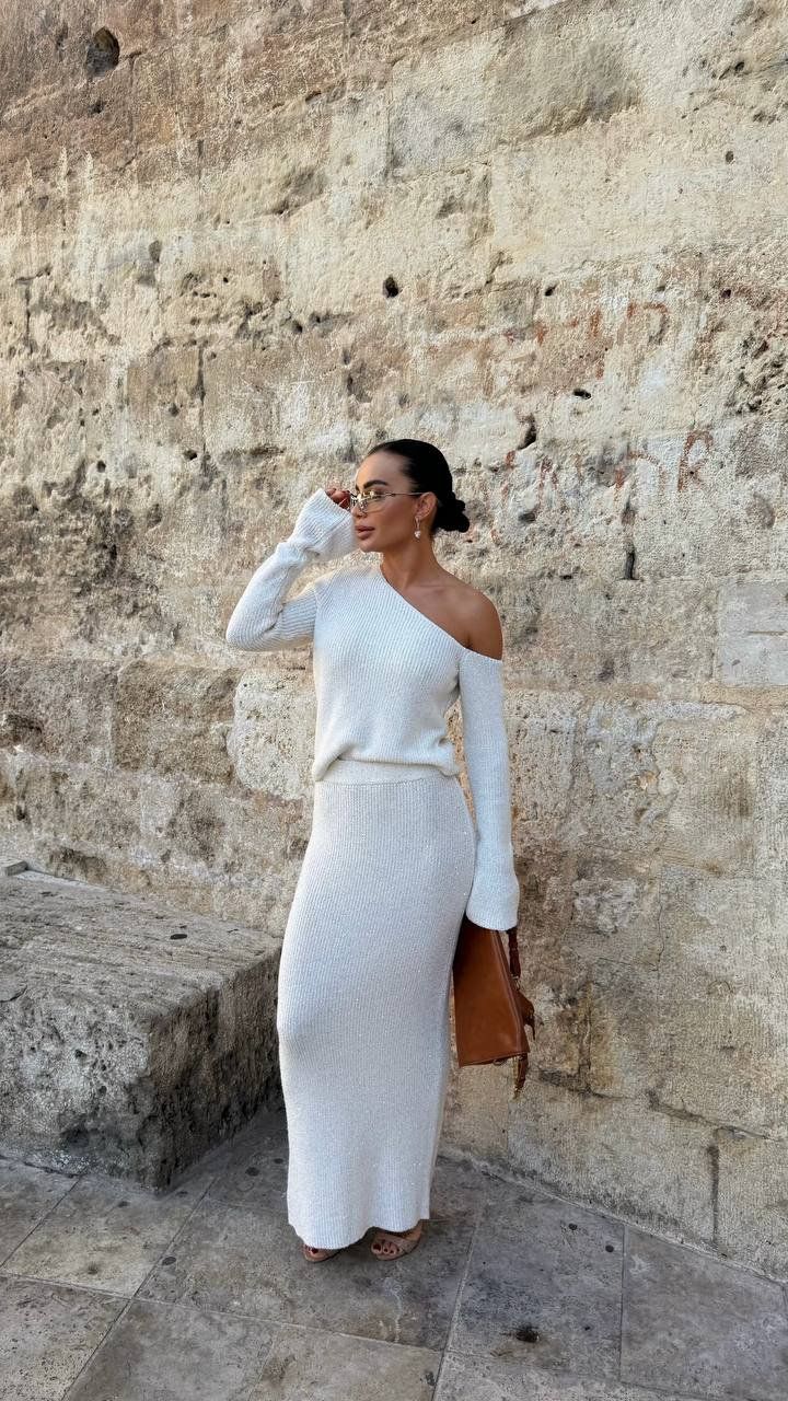 Vestiti: Open Shoulder Knitted Set with Maxi Skirt – Nuovo e nell'imballaggio originale da Zürich venduto da Ms.Me-Fashion 3