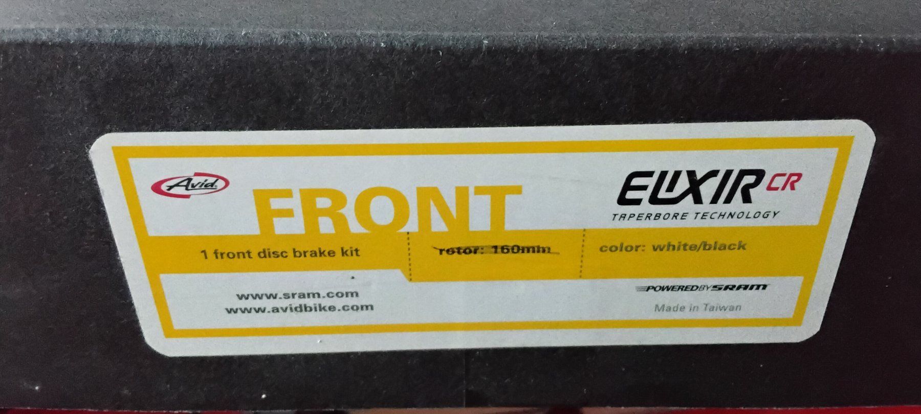 Avid Ersatzteile: AVID ELIXIR CR weiss/schwarz disk brake front left 160mm – Neu und originalverpackt aus Lohn-Ammannsegg von analogis 3