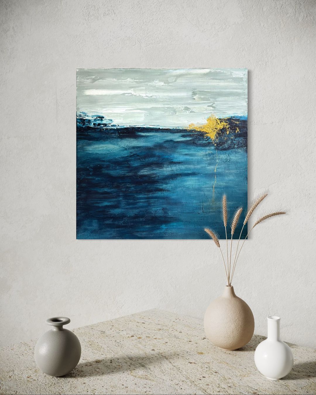 Dipinti: Original abstraktes Acrylbild, 50 x 50 cm – Nuovo e nell'imballaggio originale da Kirchlindach venduto da GeibKeller 5