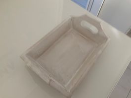 Holztablett shabby chic Vintage-Look, neu