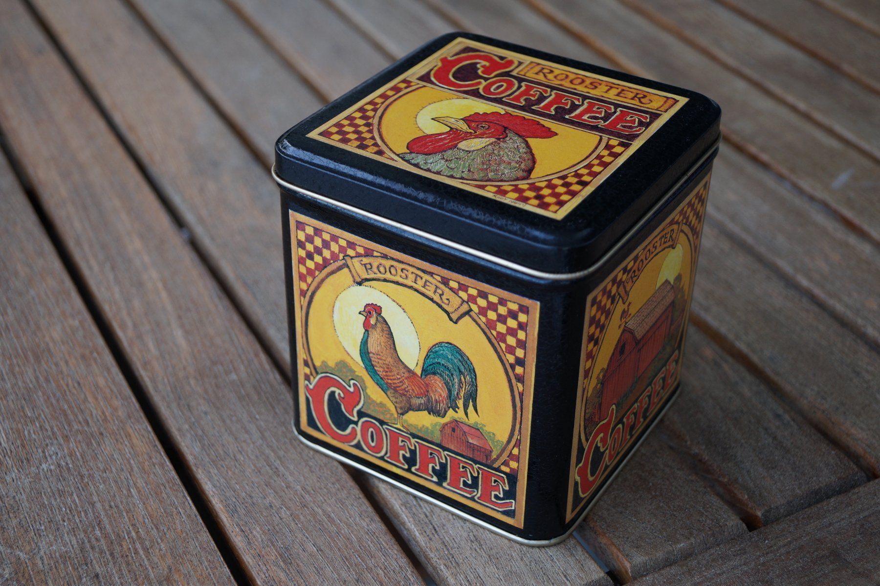 Altro in Decorazioni & Accessori: Blechdose Vorratsdose vintage mit Hahn, Rooster Coffee – Nuovo (secondo la descrizione) da Meggen venduto da Isabelmeg
