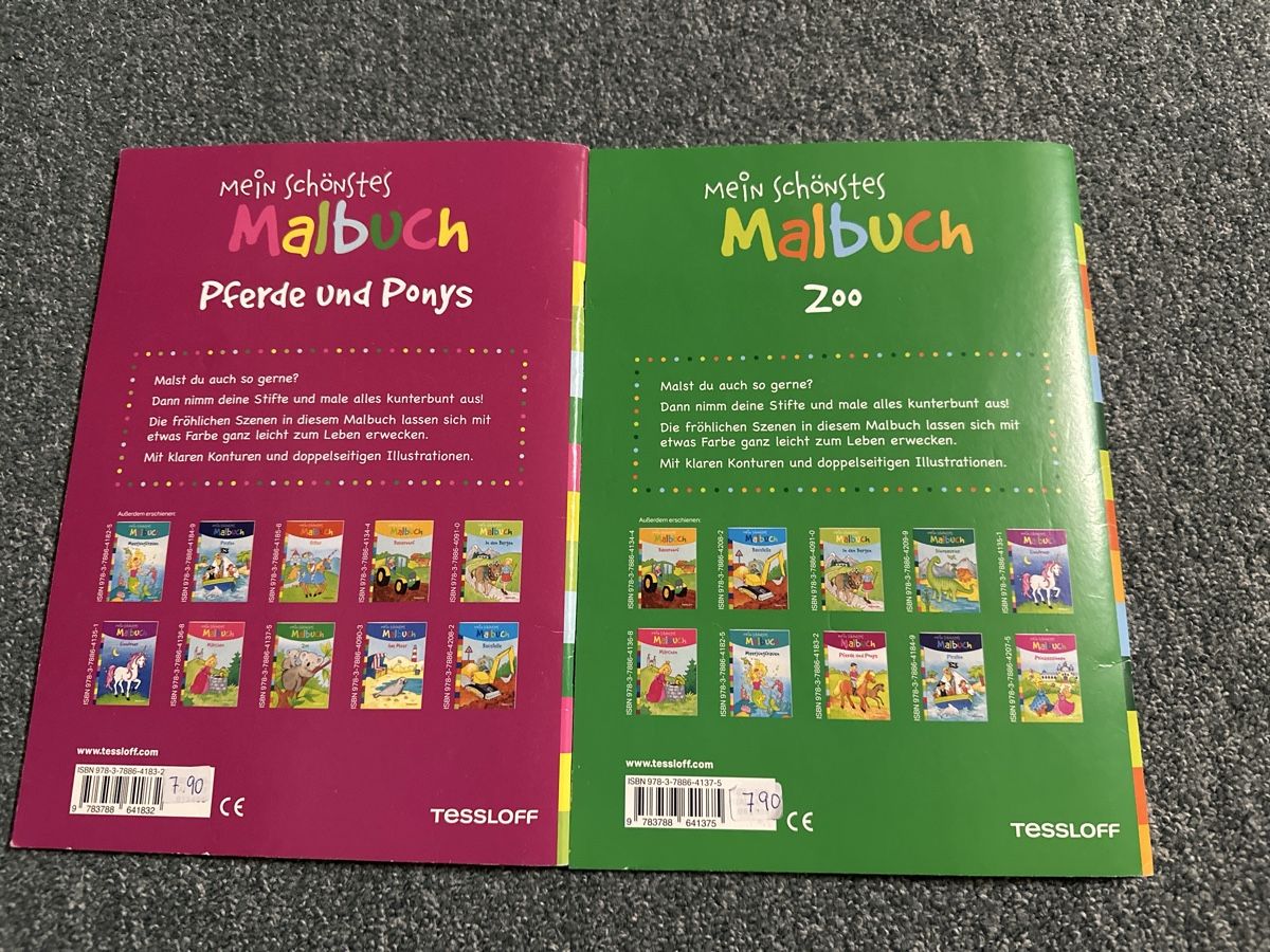 Libri: 2 neu Malbücher  – Nuovo e nell'imballaggio originale da Baltschieder venduto da YmroBe 3