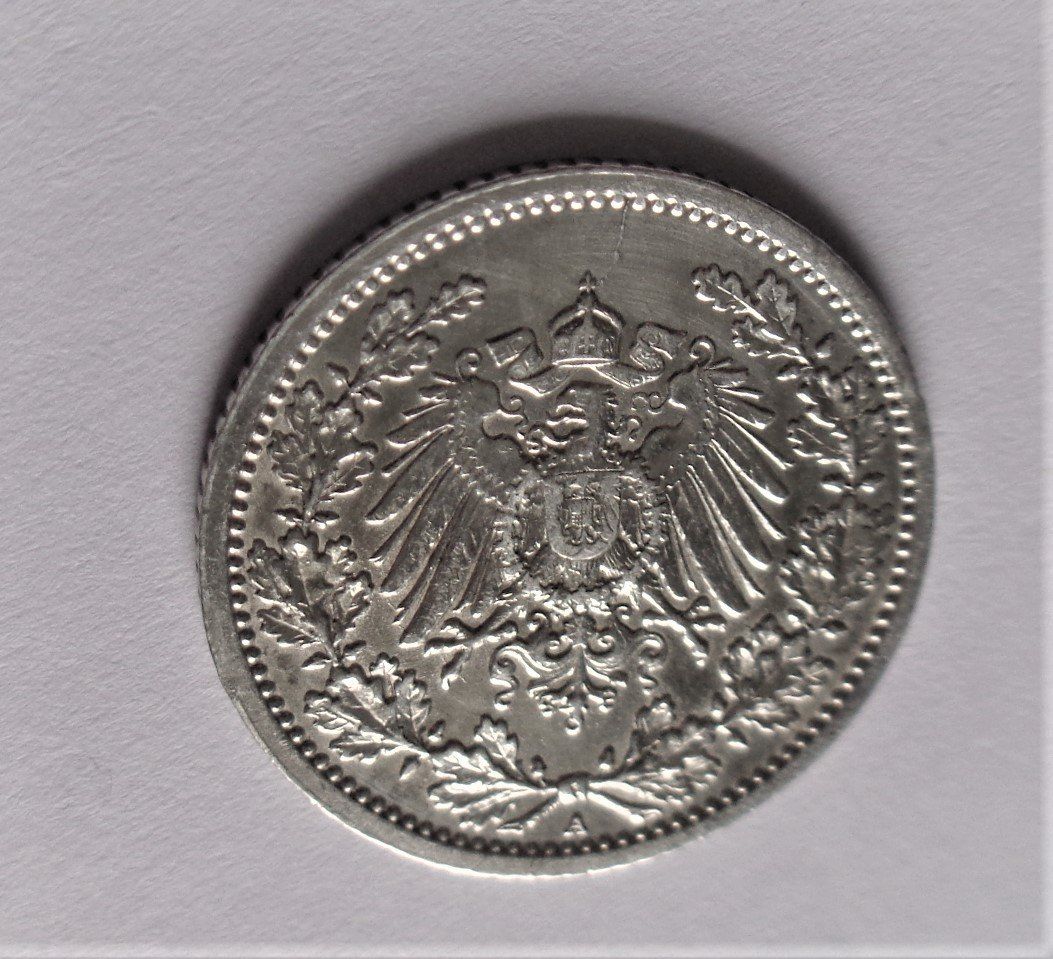 Alle Münzen: 1/2 Mark Deutsches Reich Silbermünze 1906 A – Gebraucht aus Kriens von  1