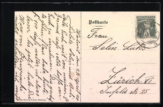 Cartoline postali: AK Wattwyl, Webschule an der Strasse – Usato da Berlin venduto da bartko-reher 1