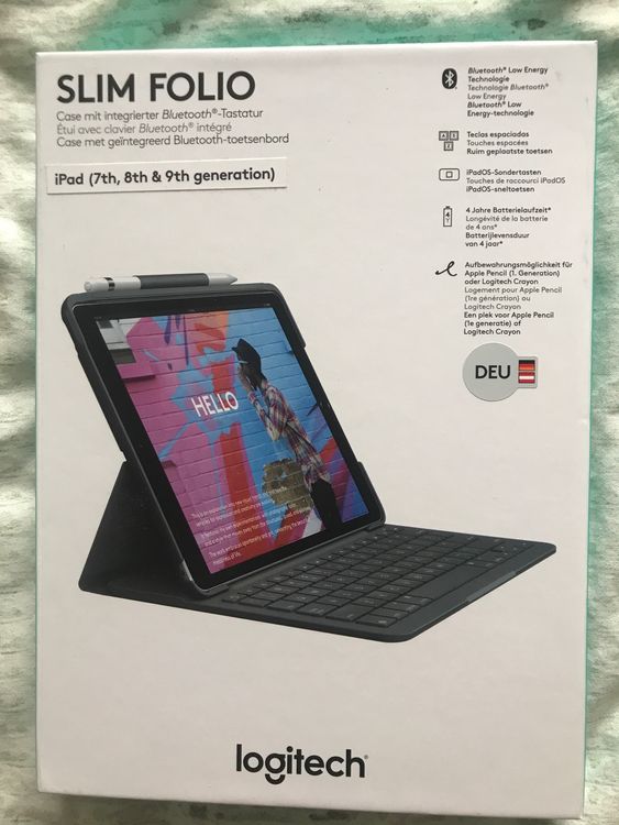 Tumeiguan IPad Tastatur Hülle | Vergrößert Für IPad 7/8/9 Gen - Lila