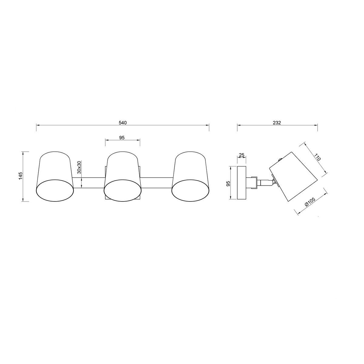 Lampadari & plafoniere: Deckenleuchte, 3 Spots, 54 cm x 14 cm – Nuovo (secondo la descrizione) da Kreuzlingen venduto da Smart-Light 2