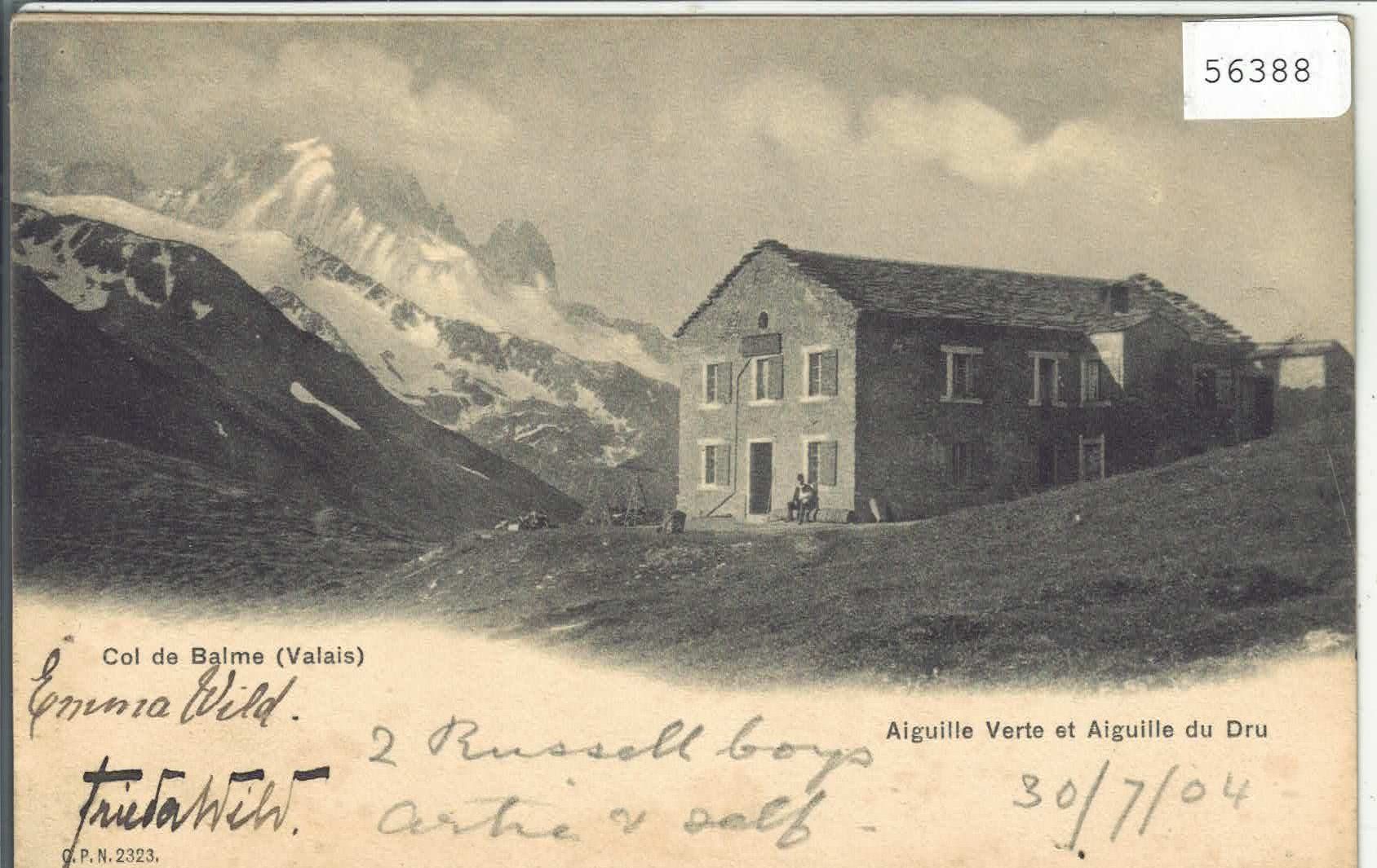 Ansichtskarten: Col de Balme - Hotel Suisse - animee – Gebraucht aus Ettingen von Kartenplanet