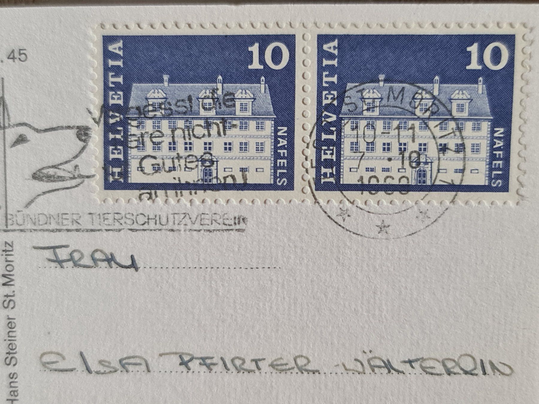Cartoline postali: Ansichtskarte Sonnenuntergang Silvaplanersee 1969 – Usato da Dintikon venduto da Vexi 1