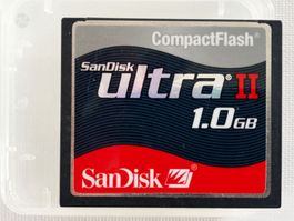 SanDisk Compact Flash Ultra 1GB Speicherkarte Vintage Kamera