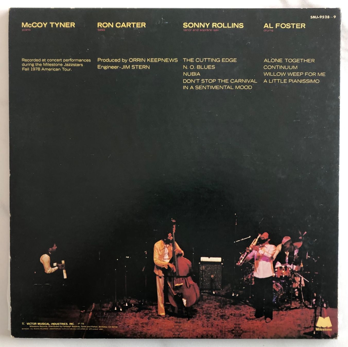 Dischi in vinile: SONNY ROLLINS / MCCOY TYNER / RON CARTER - MILESTONE JAZZSTA – Usato da Poliez-Pittet venduto da Newtown-Records 1