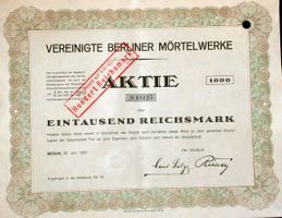 Vereinigte Berliner Mörtelwerke, Berlin - 1923