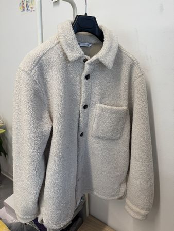 Zara Teddy Jacke Sherpa Beige L XL