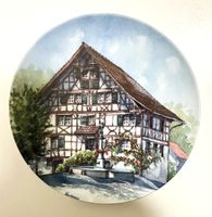 Porzellanfabrik Langenthal Sammelteller Zürcher Riegelhaus