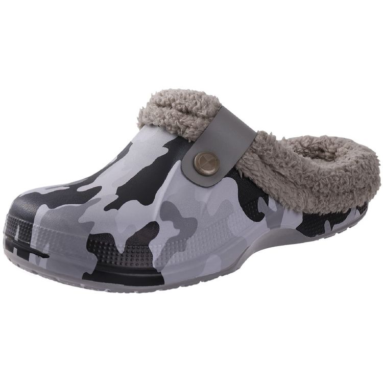 Herrenclogs 44-45 warm PORTOFREI Camouflage/Plüsch-Clogs NEU (Neu und ...