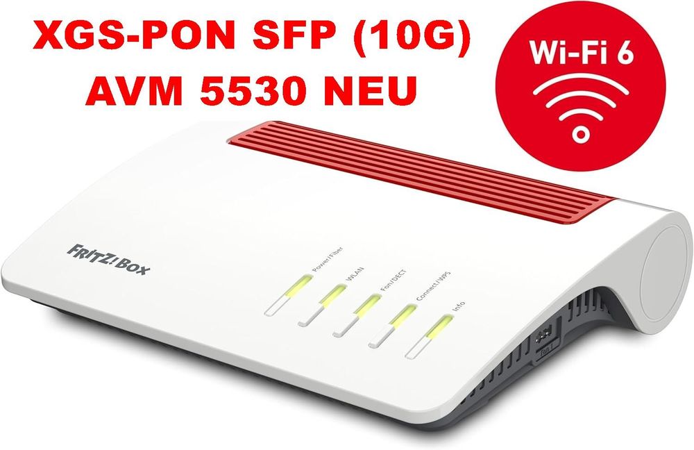 AVM Fiber-Router FRITZ!Box 5530 mit XGS-PON SFP Modul (Neu und ...