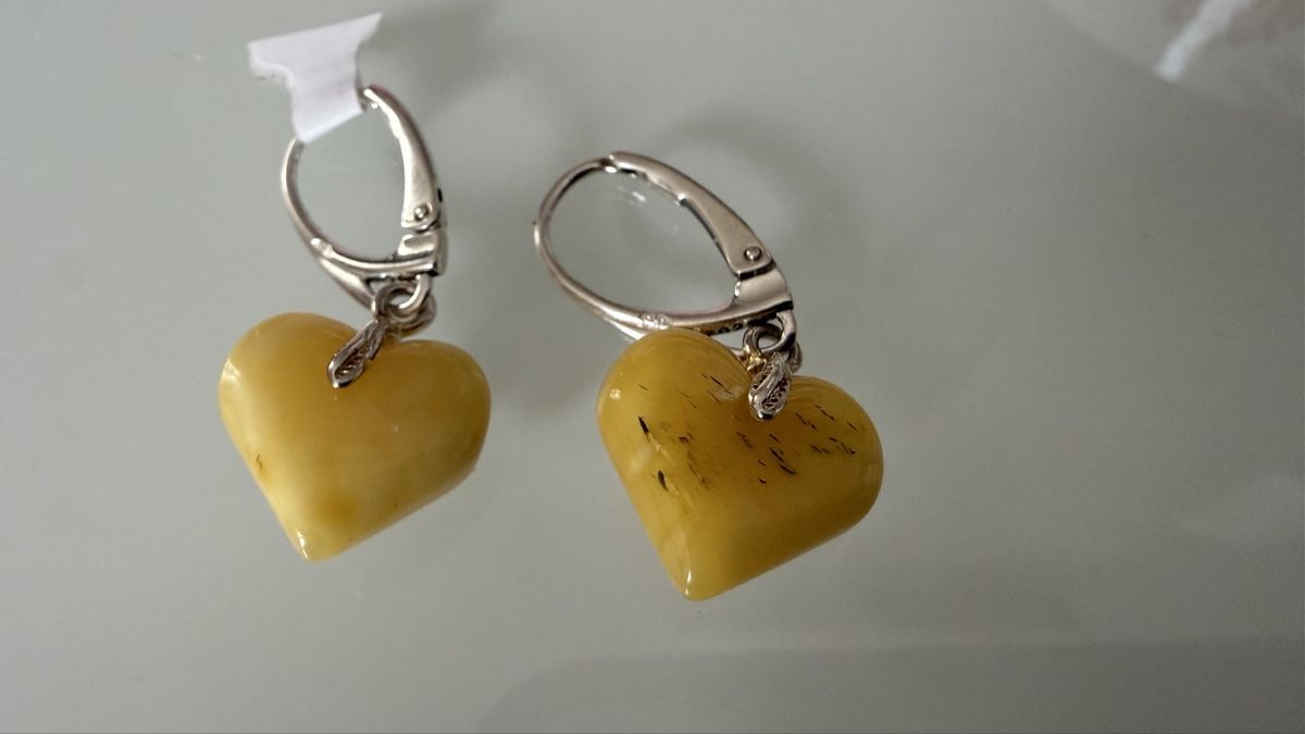 Orecchini pendenti & Orecchini a lobo: Bernstein Ohrringe in,  Silber 925, Valentinstag-Geschenk – Nuovo e nell'imballaggio originale da Ebikon venduto da Leonidas2 1